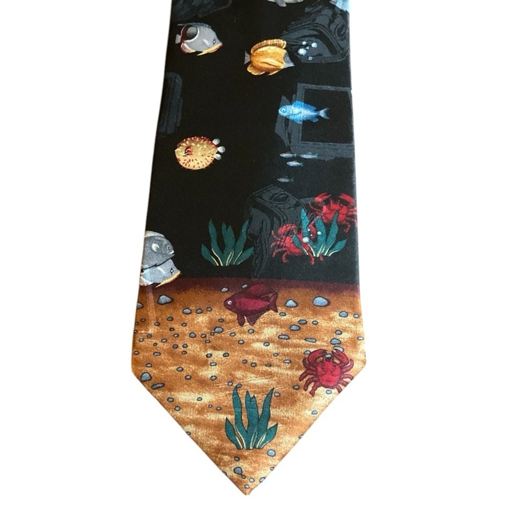After Dark Fish Pro Silk Tie